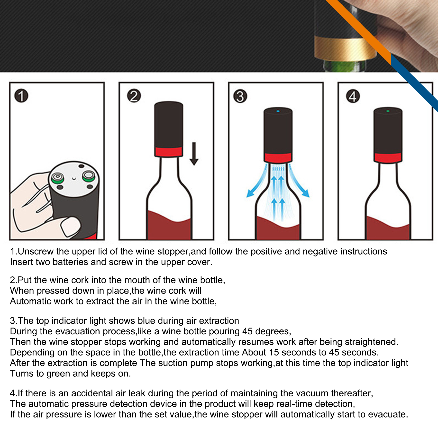 Macti Vacuum Wine Stopper 4