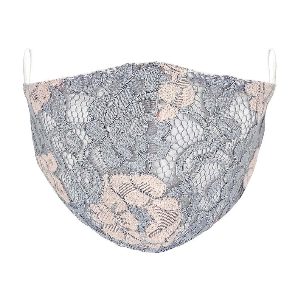 2 ply Lace Adults Face Mask w/Filter Pocket 4