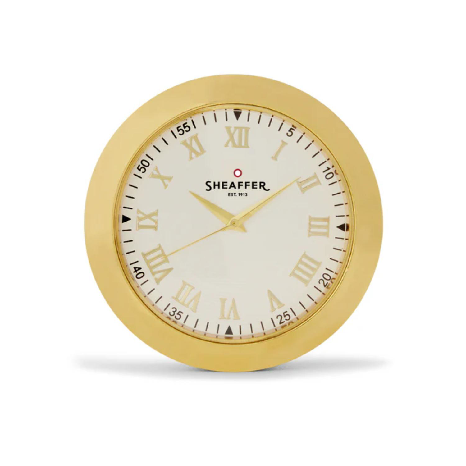 SHEAFFER® Executive Gift Set Glossy Black Gold Trim 300 Ballpoint Pen with Table Clock 4