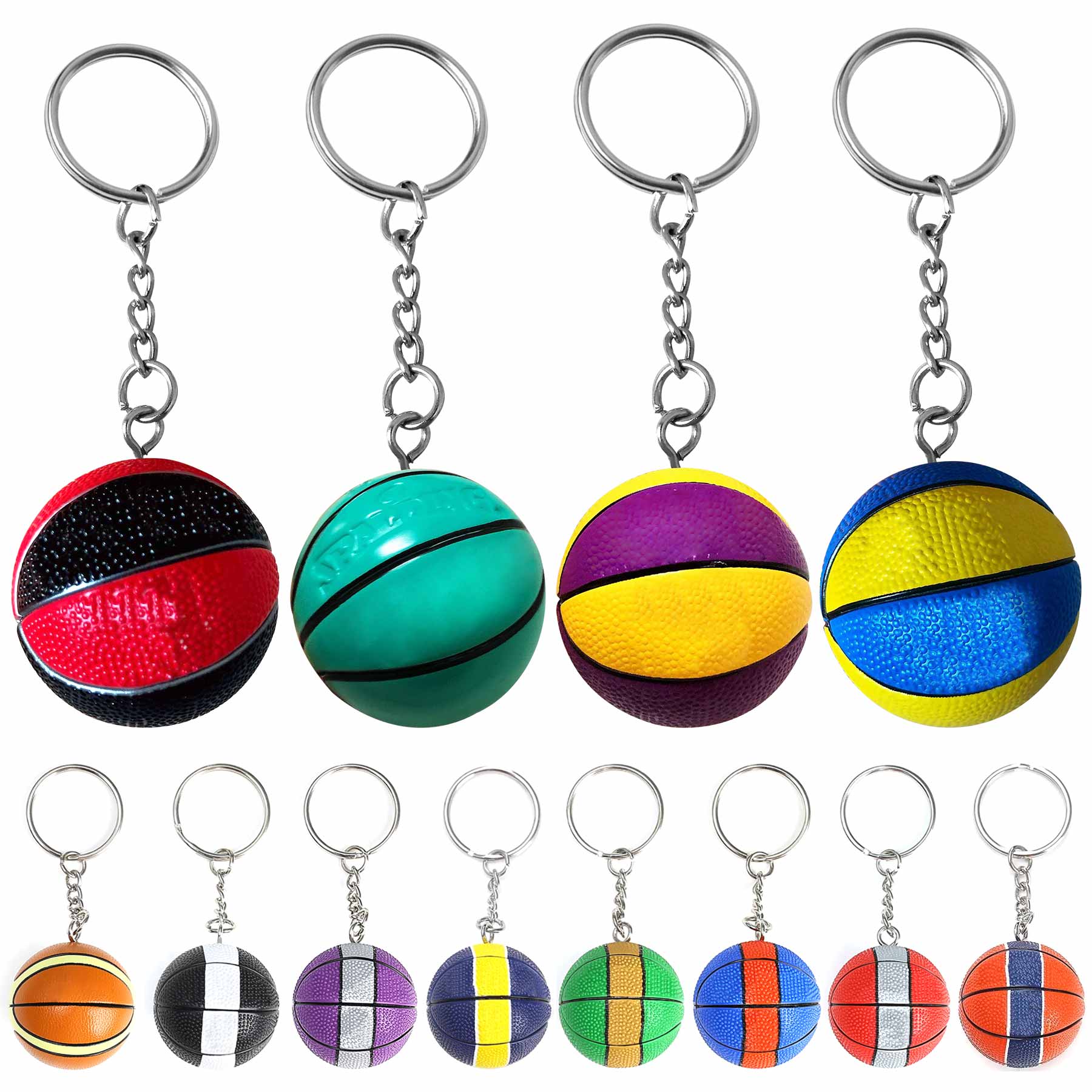 Full Color Dying Mini Basketball Keychains 1