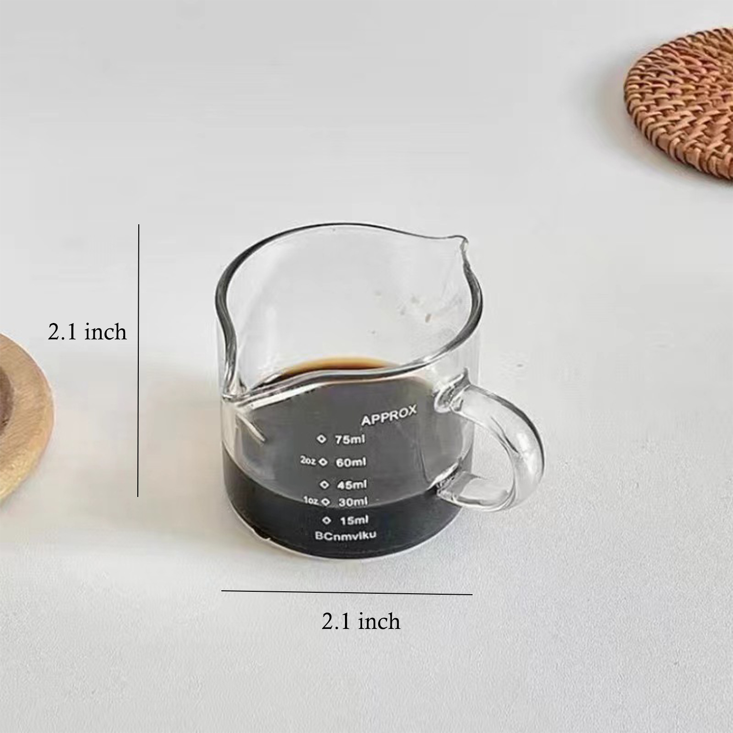 4 oz Small Capacity Clear Glass Coffee Espresso Shot Cup 10