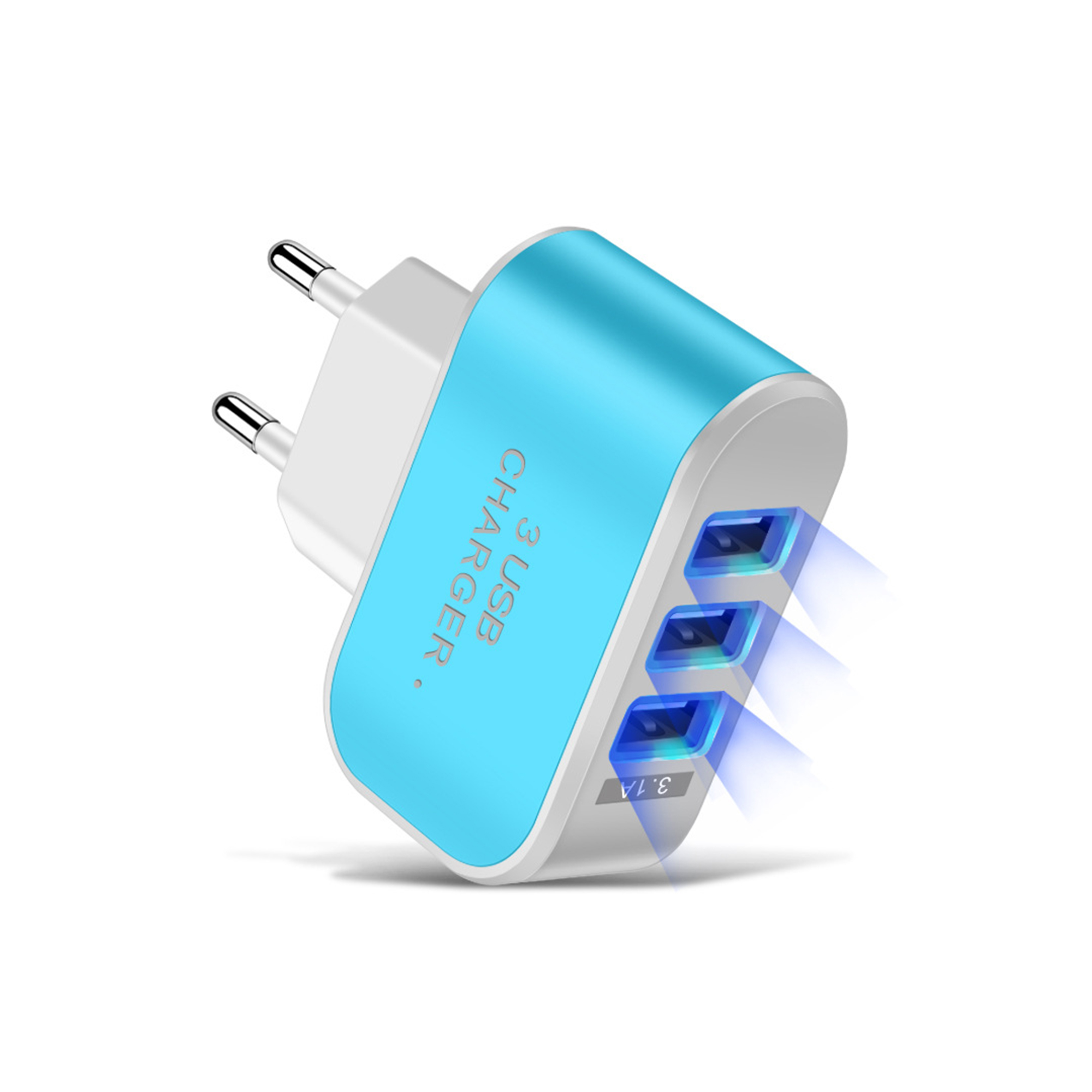 Three Port Universal Serial Bus Wall Charger 4