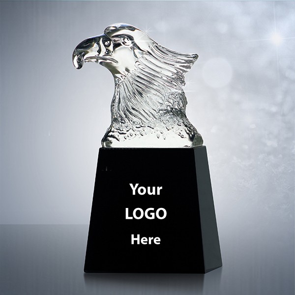 Crystal Eagle Head Award on Black Crystal Base 2