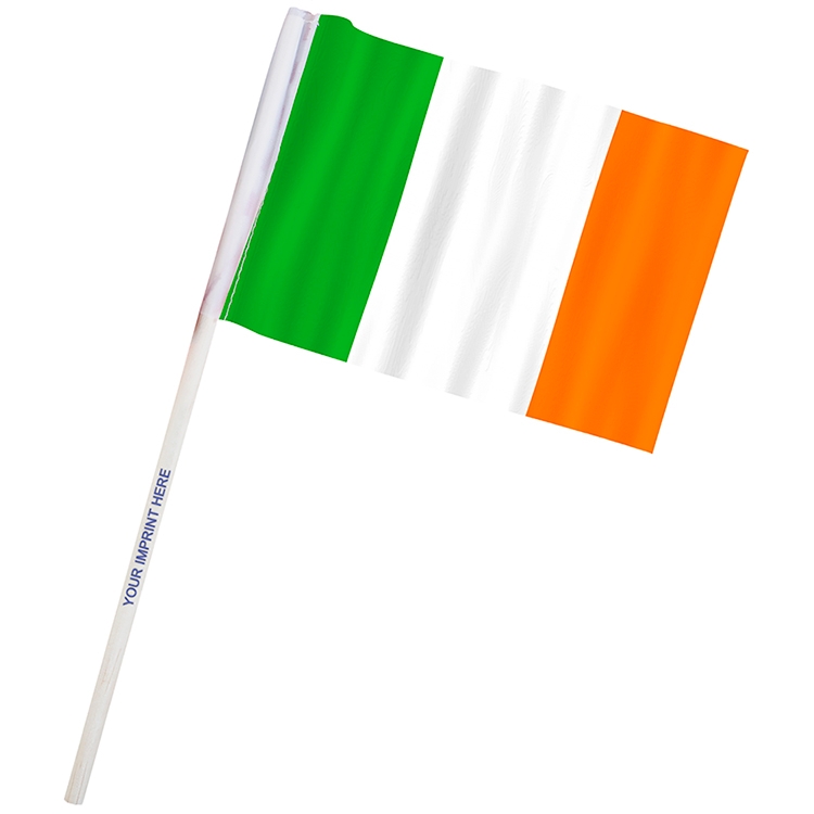 4" x 6" Ireland Imprinted Staff Polyester Stick Flags 2