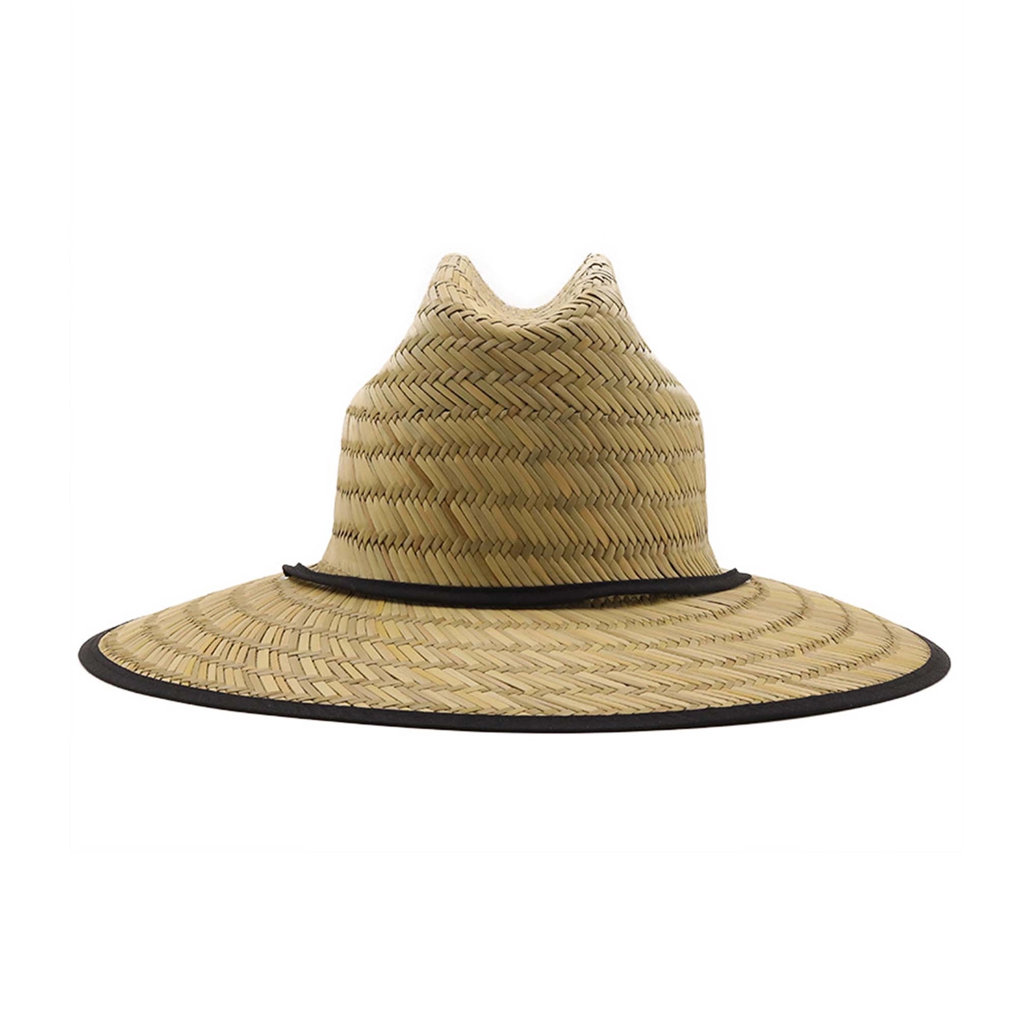 Woven Label Printed Natural Straw Lifeguard Hat 2