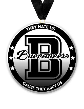 Acrylic Circle Medallions: Buccaneers 3" Size, .25 2