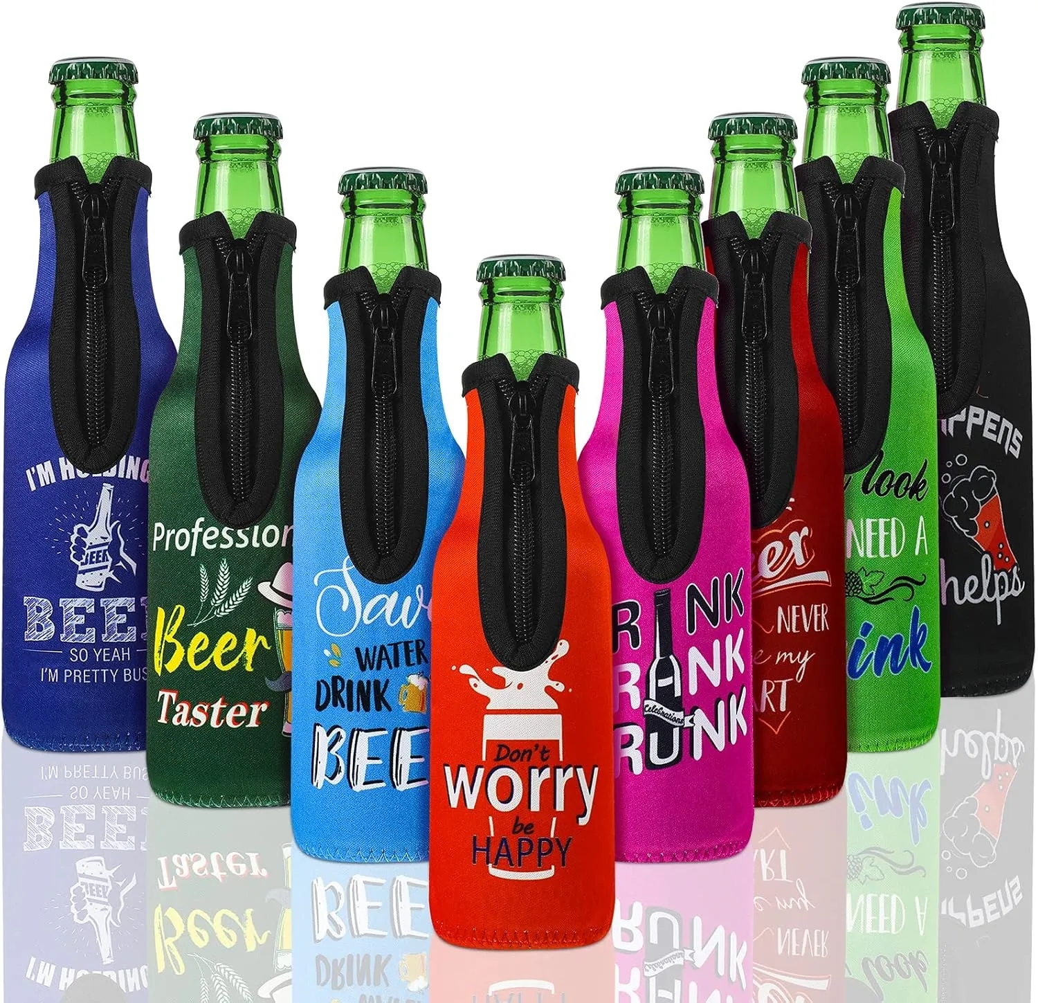 Zippered Bottle Can Cooler Holder 4