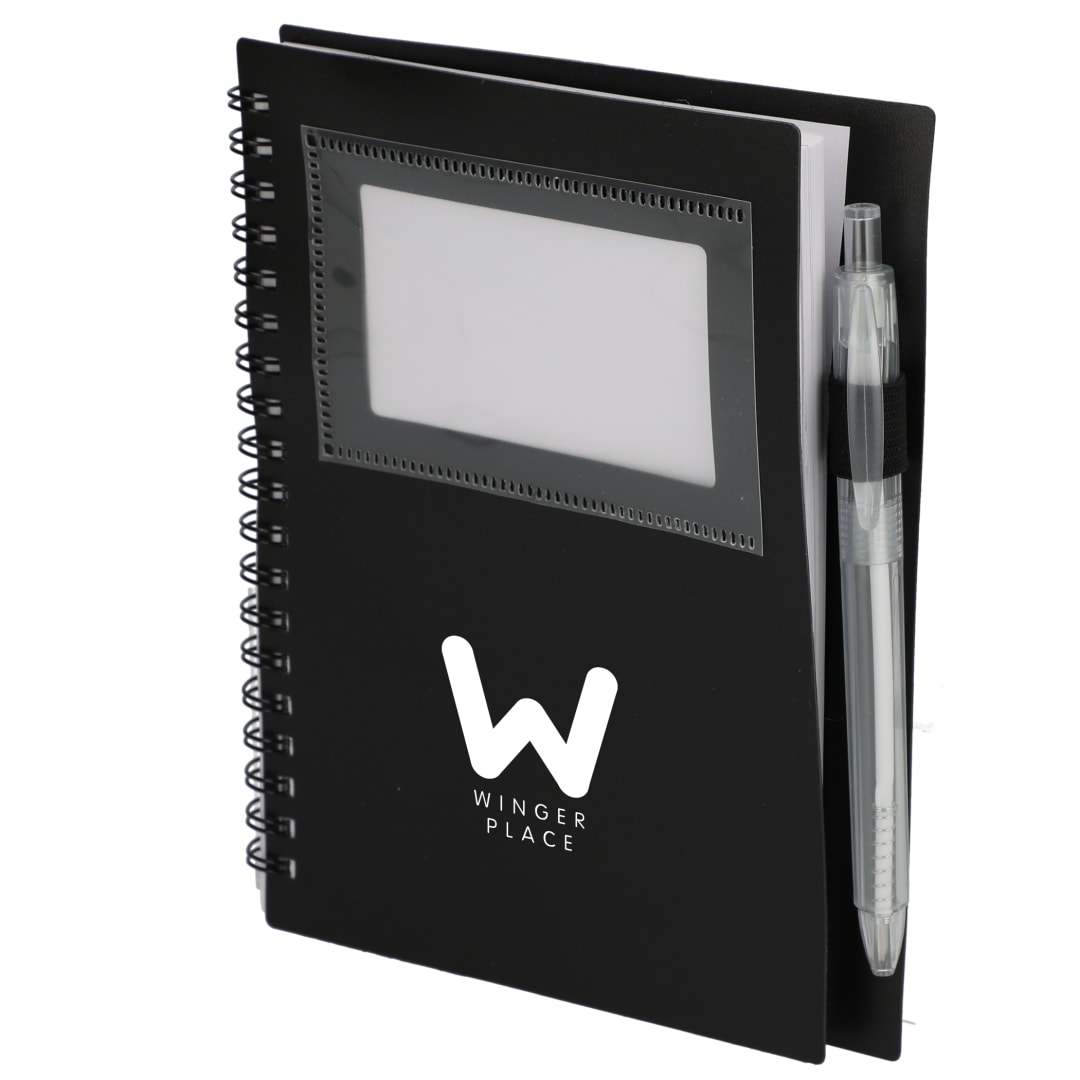 FSC® Recycled 5" x 7" Star Spiral Notebook with Pe 35