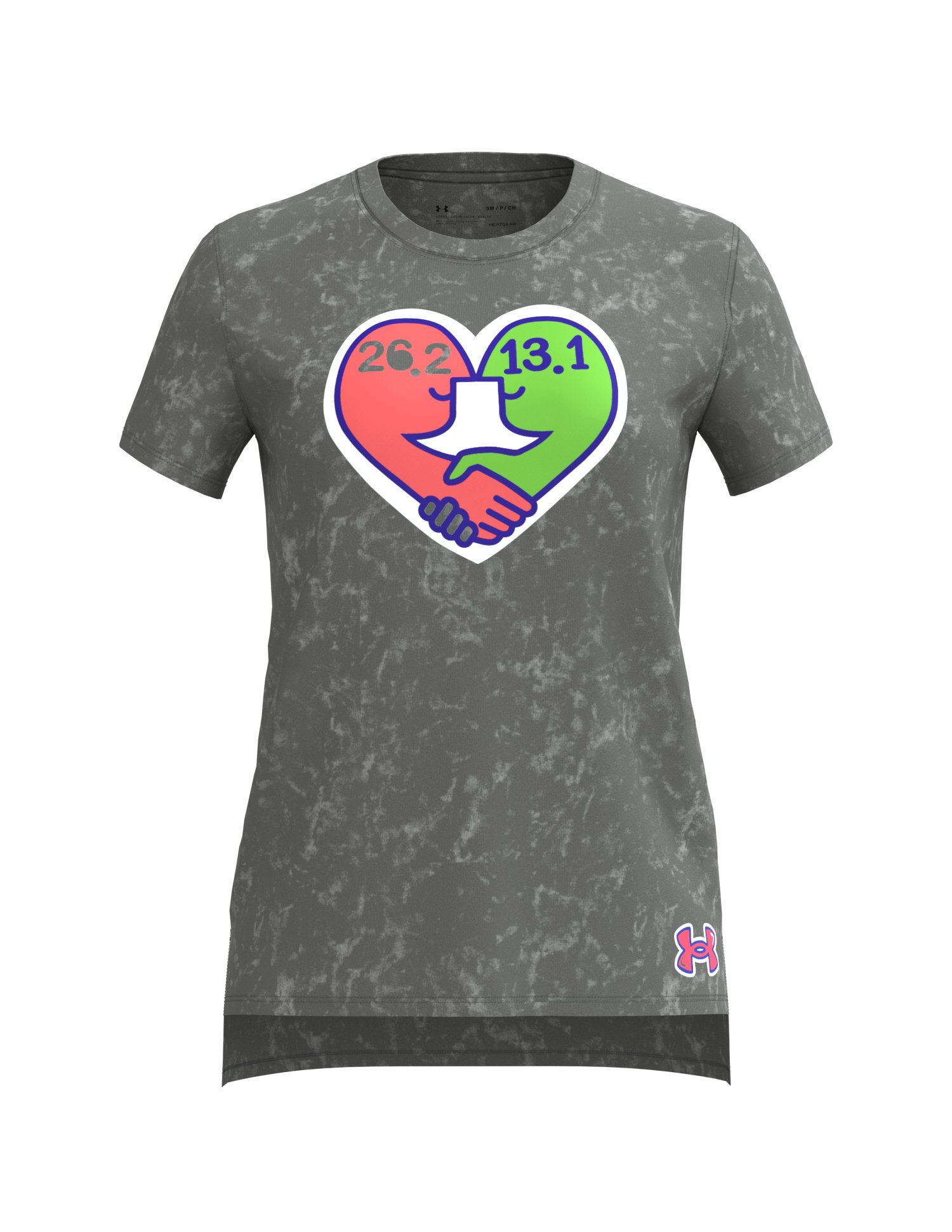 Women's UA Run Snow Wash Heart Short Sleeve  2