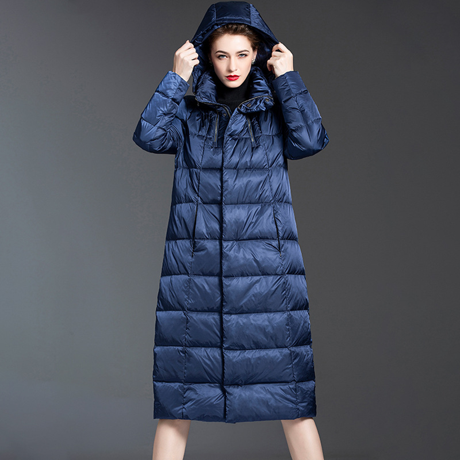 Women'S Long Jacket Duck Feather Coat 5