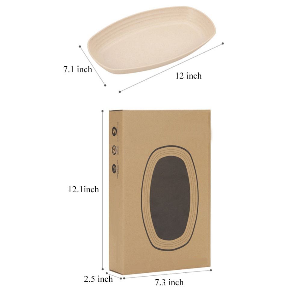 Wheat Straw Square Dinner Plates Set Of 4 3