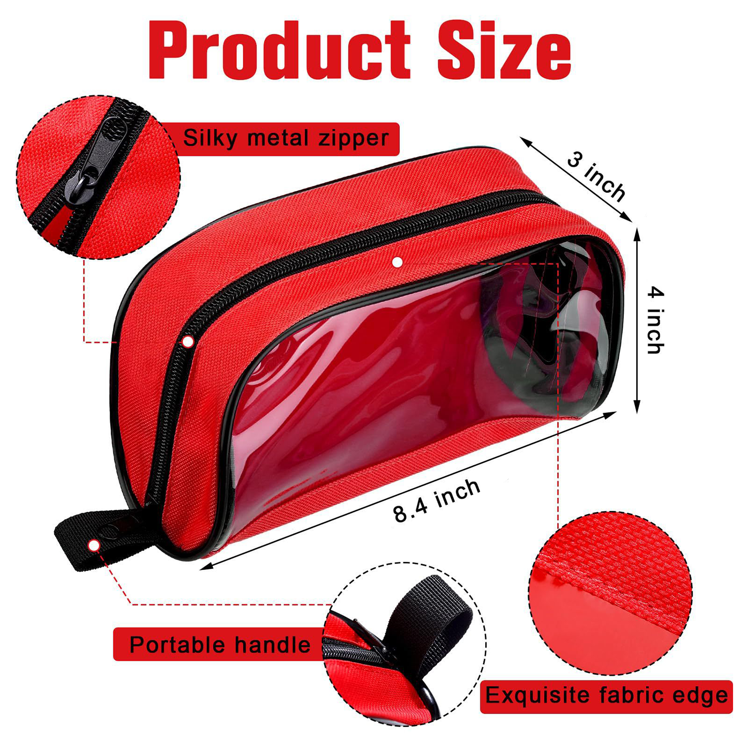 Transparent Travel First Aid Medical Kit Accessory Pouches 8