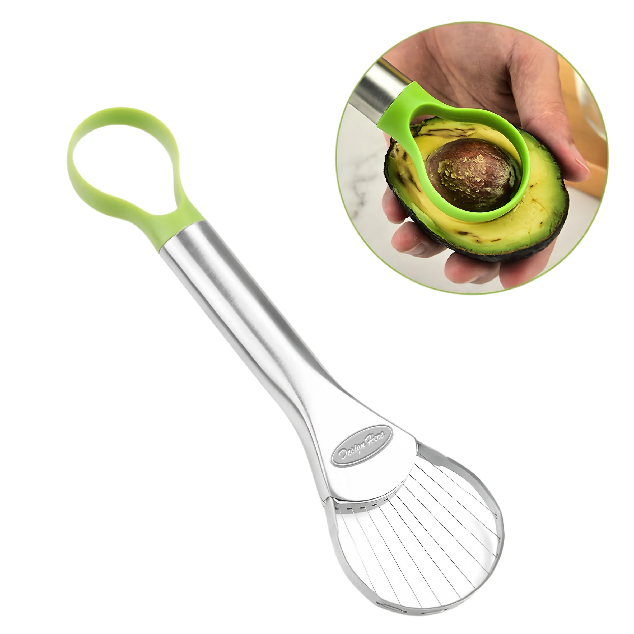 Stainless Steel Avocado Slicer - Easy and Safe Kitchen Tool 2
