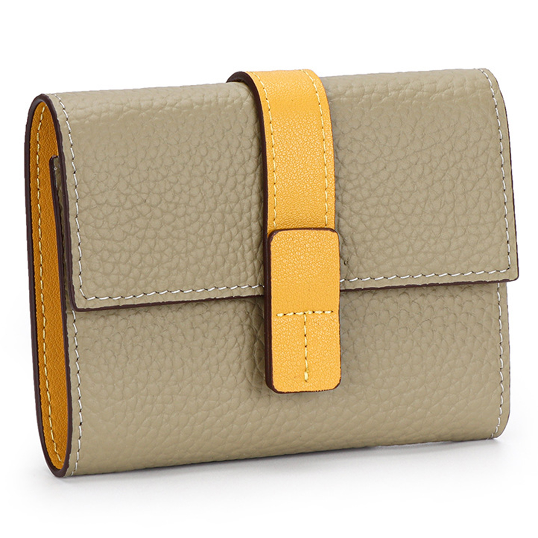 Genuine Leather Multifunctional handheld short wallet 10