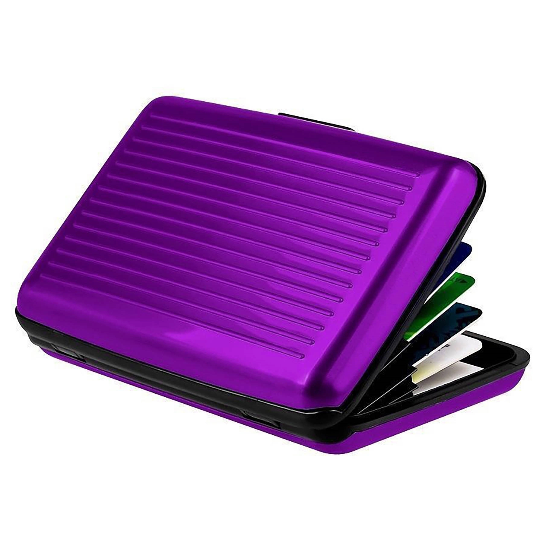 RFID-Blocking Aluminum Silver Wallet Credit Cards Holder 6