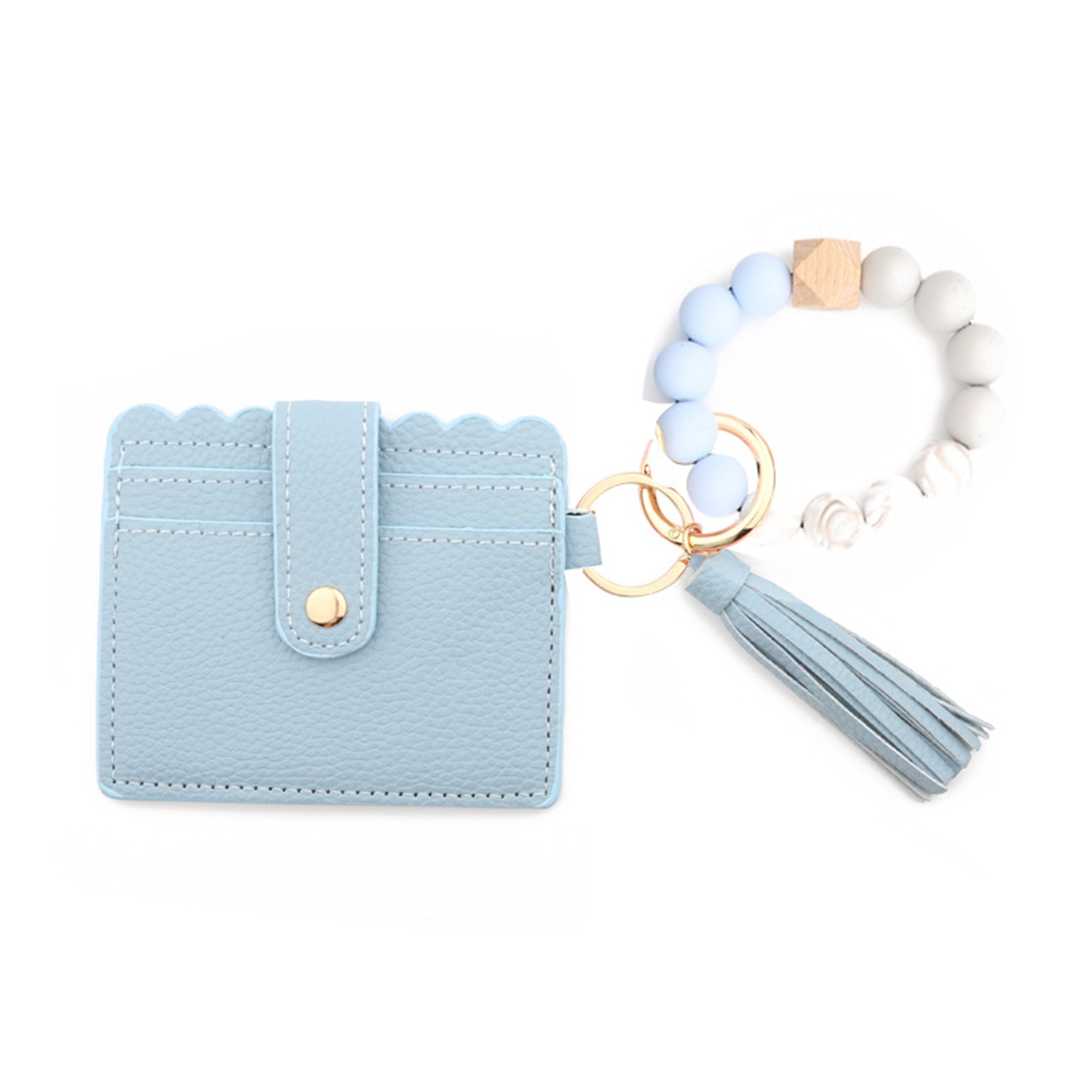 Women's Wristlets Key Ring With Wallet 3