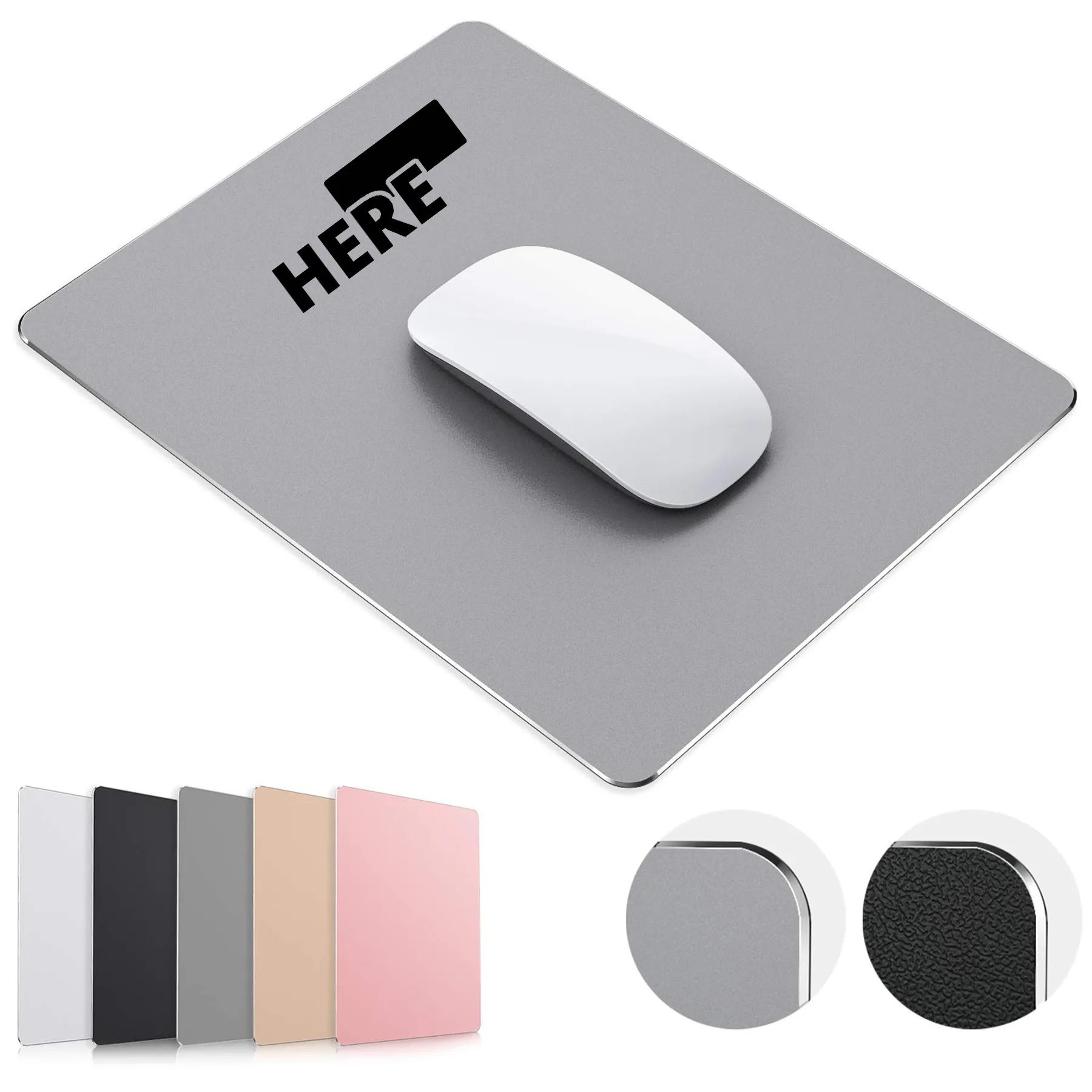 Hard Metal Aluminum Mouse Pad 2