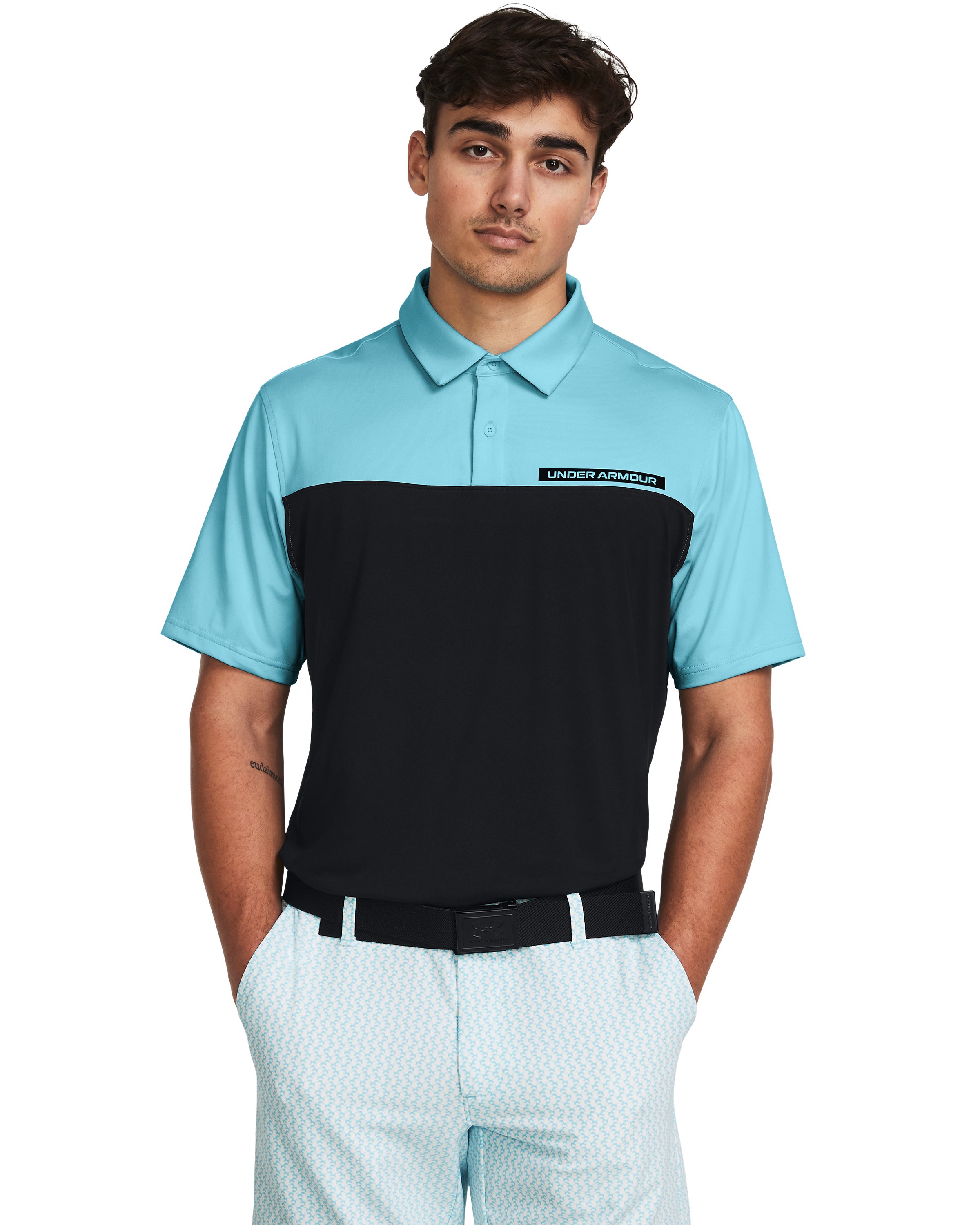 UA Tee To Green Color Block Men's Polo 4