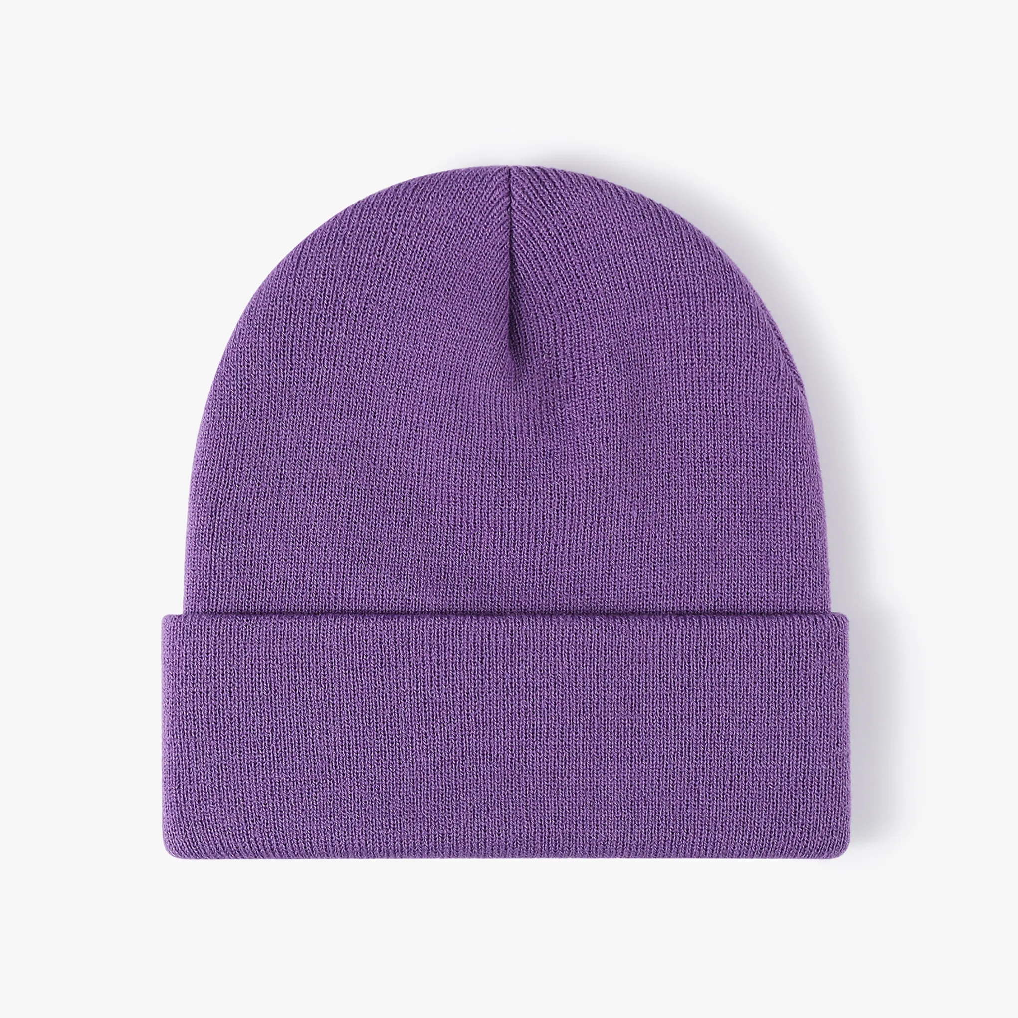 Unisex Acrylic Knit Cuffed Beanie Caps 23