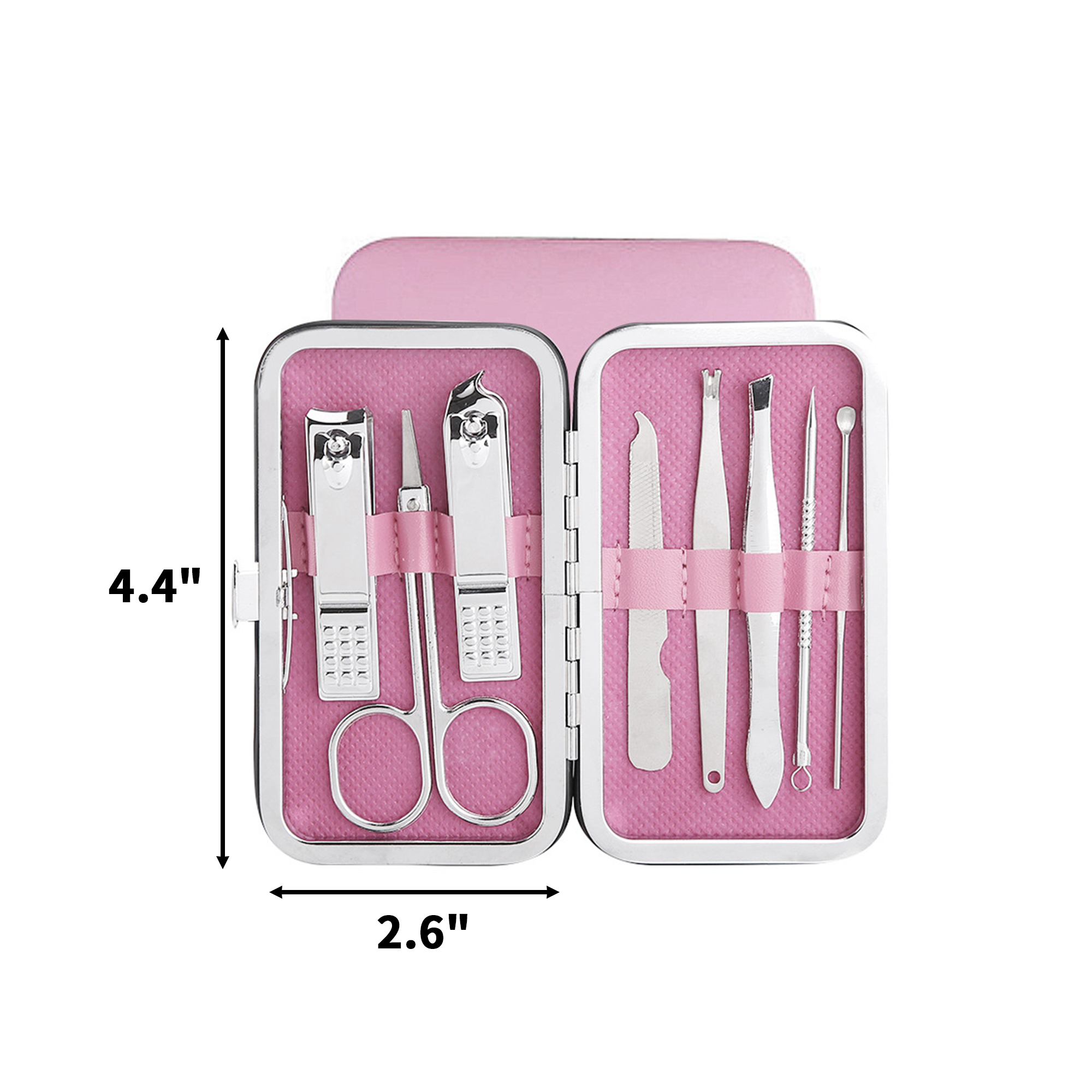 Stainless Steel Manicure Set PU Leather Case 5
