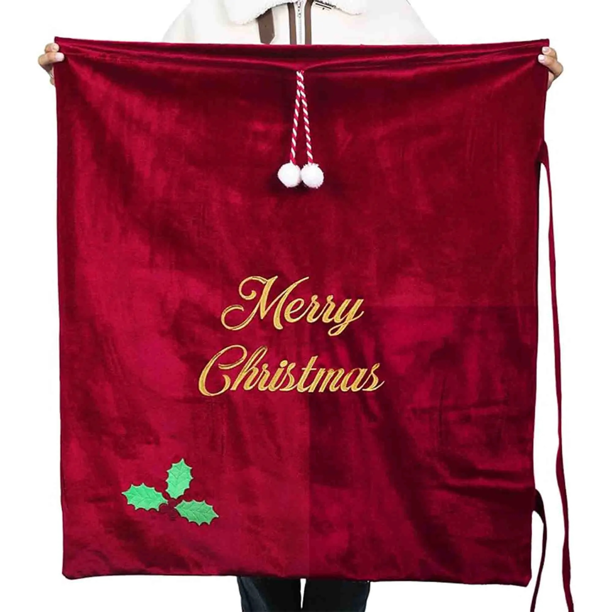 Large Christmas Velvet Santa Bags 2