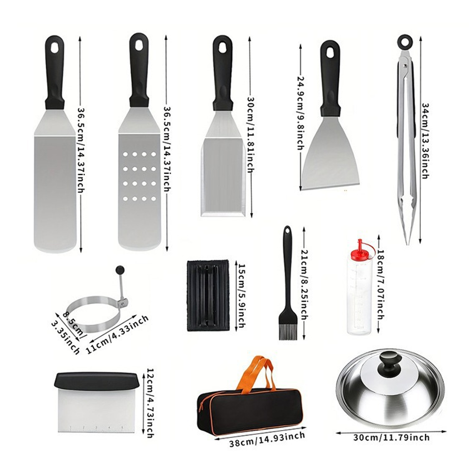 34 Piece BBQ Stainless Steel Barbecue Tool Set 3