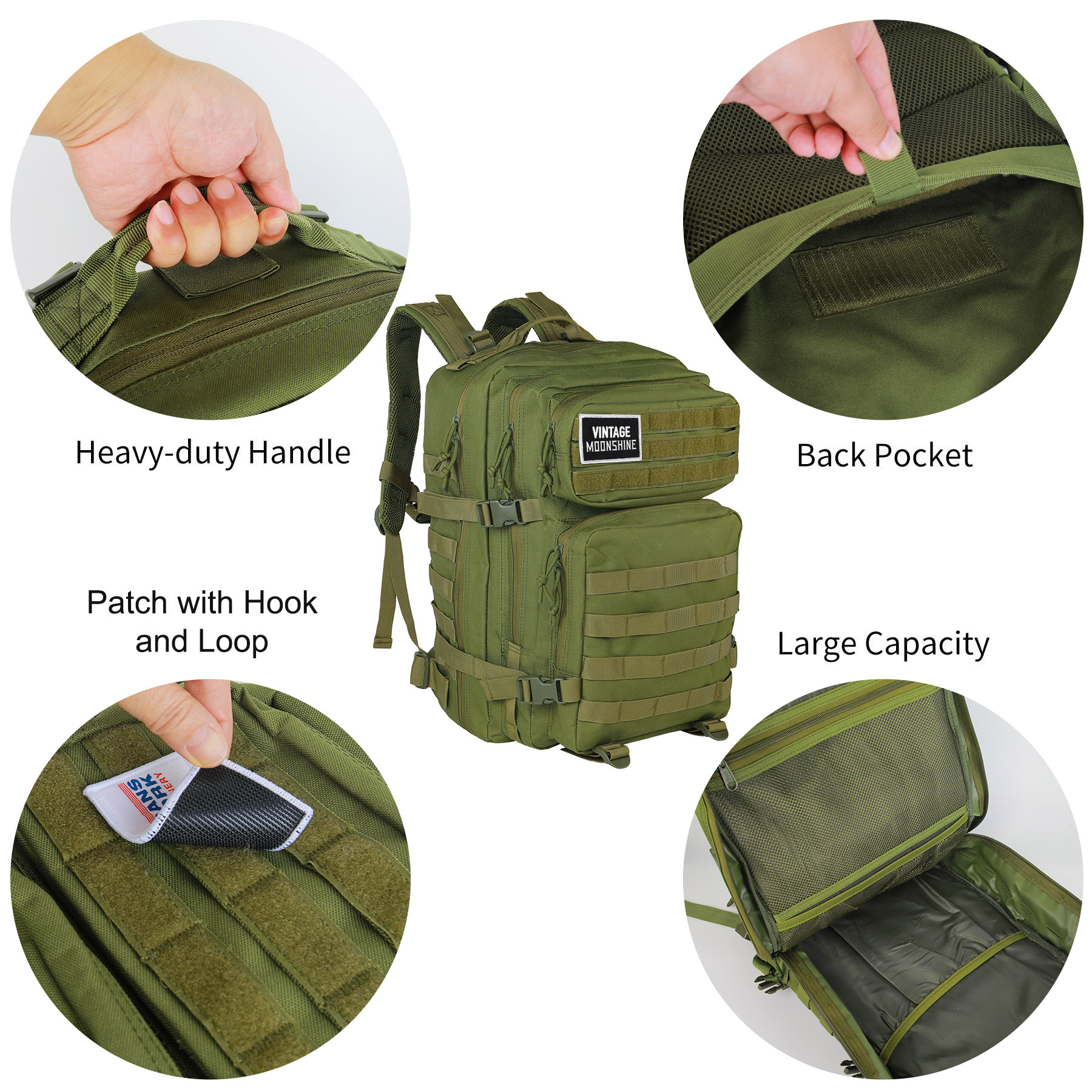 Large Water-Resistant Tactical Assault Backpack 5