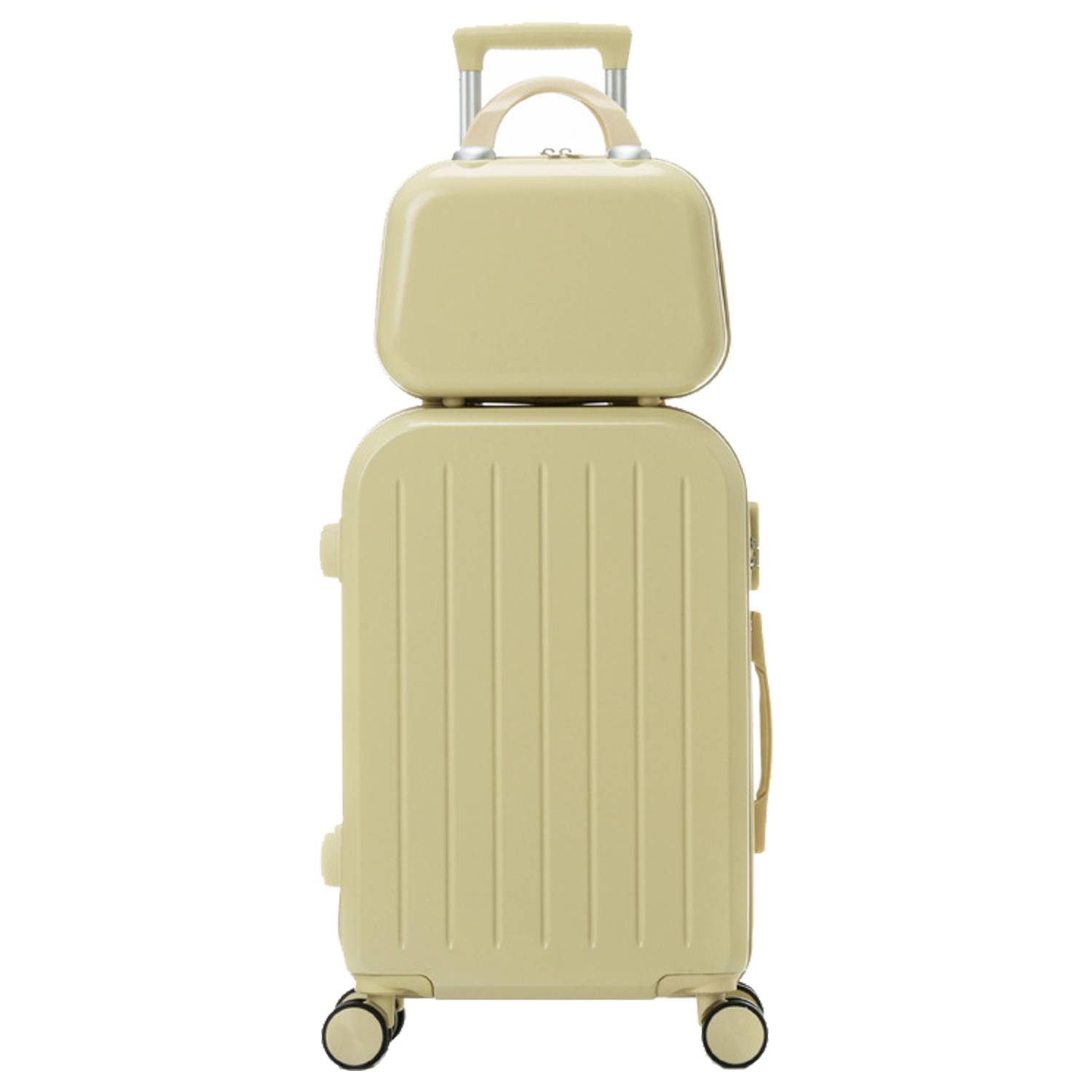 Hardshell Travel Trolley Case w/ Cup Holder & USB Port 6