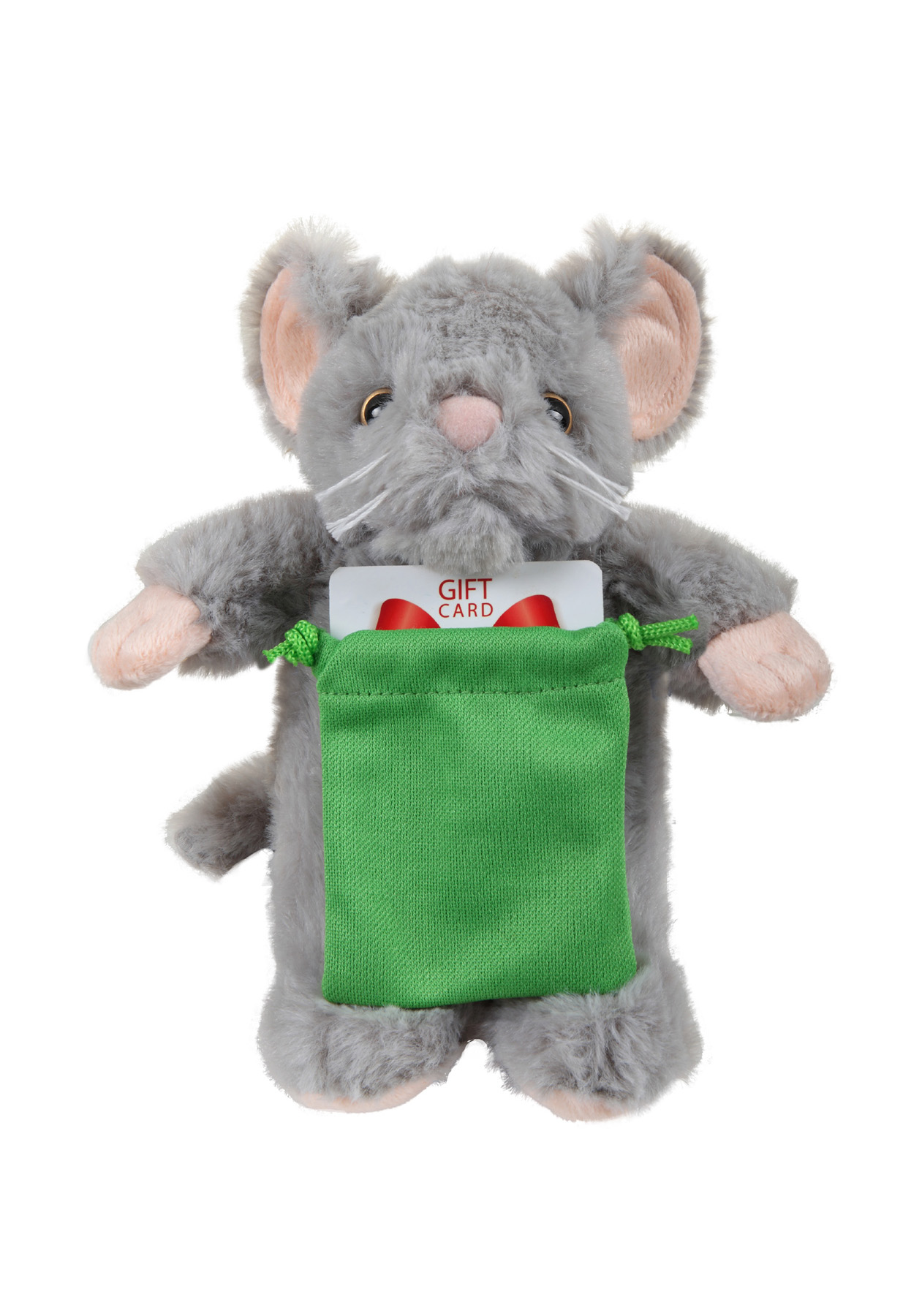 soft plush Mouse with gift card sack 5