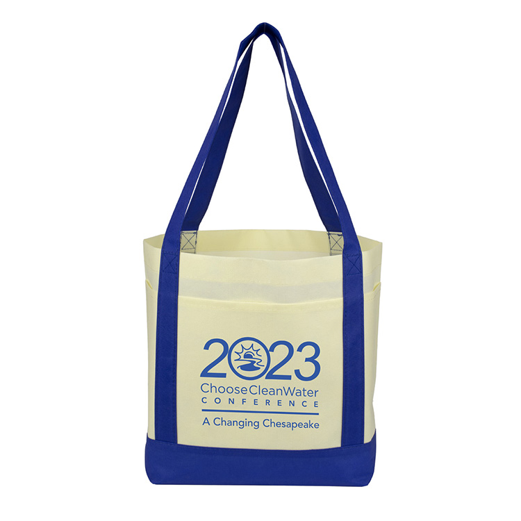 18"W x 12"H x 7" Gusset - "THE CRUISER" Faux Canvas 3-Pocket Value Tote 26
