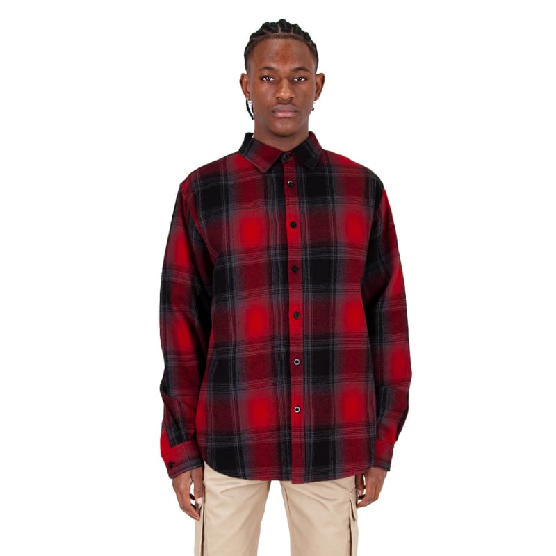 Shaka Wear Men's Plaid Flannel Overshirt 1