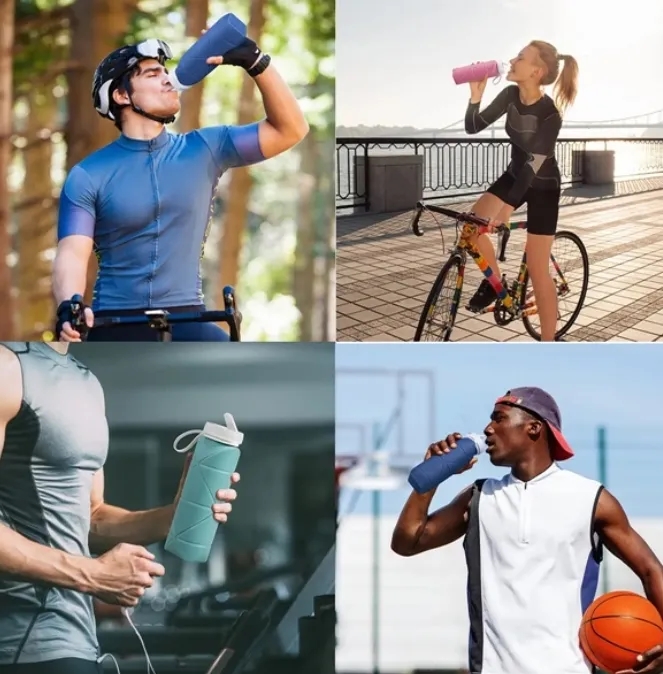 20 oz Silicone Folding Water Bottle 4