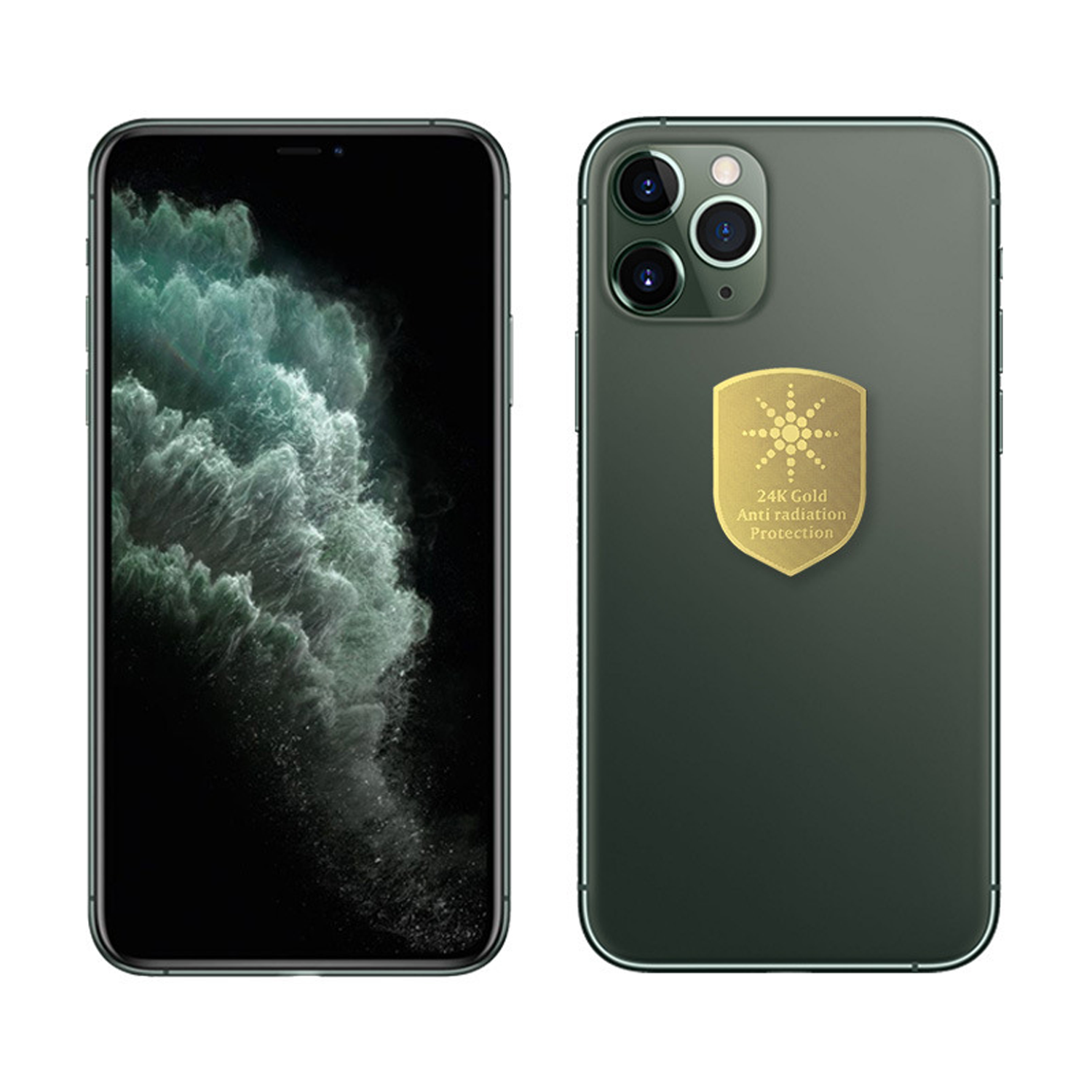 24K Gold Negative Ion Energy Phone Sticker 3