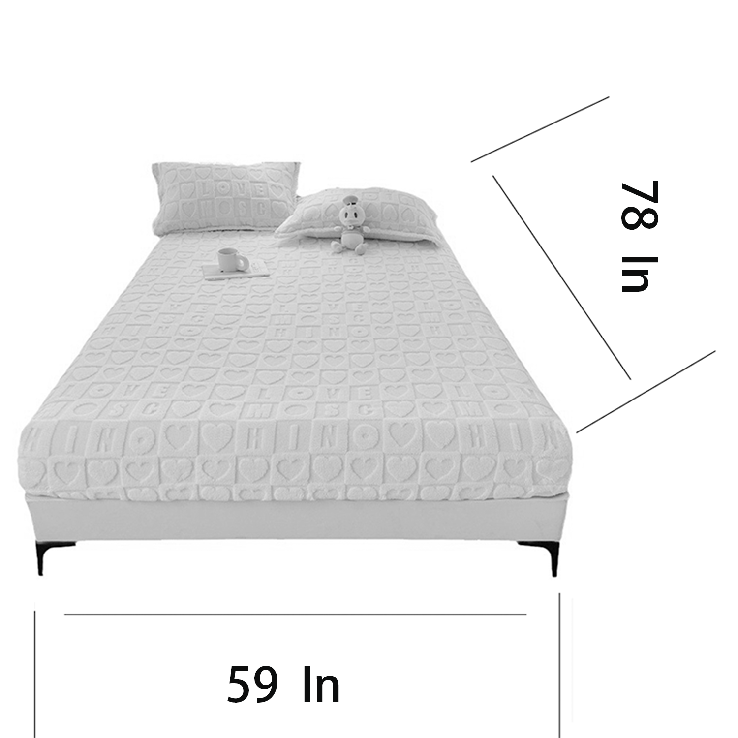 3 Piece Washable Velvet Fitted Bed Set 8