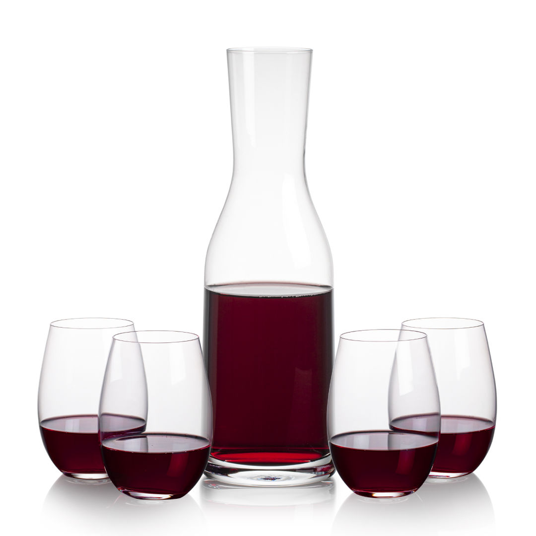 Caldmore Carafe & Laurent Stemless Wine 6