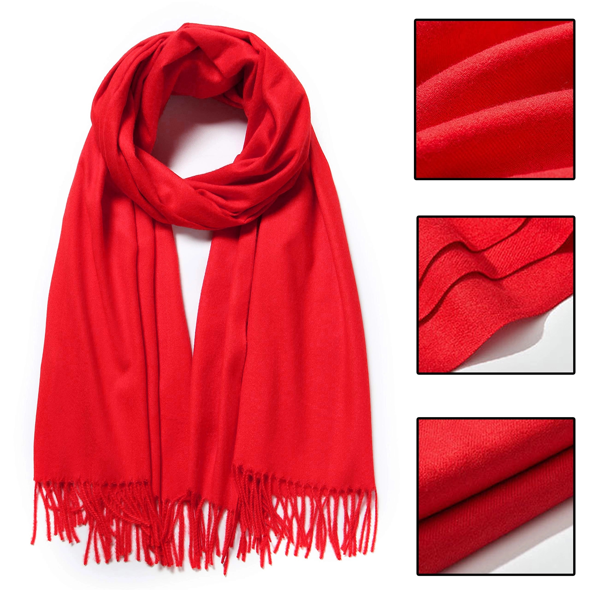 Imitation Cashmere Cozy Scarf With Tassel 5