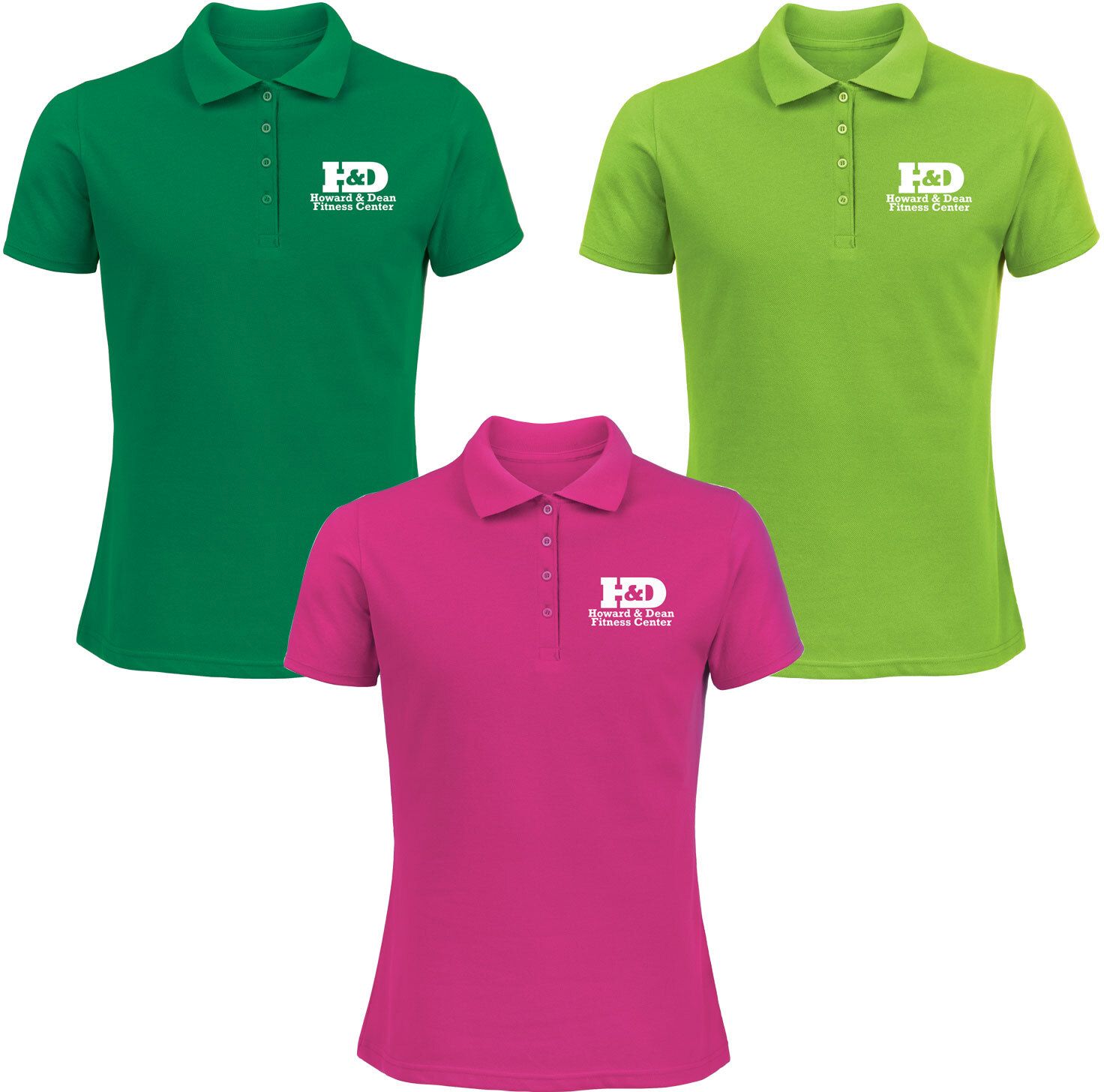 SCREEN PRINTED LADIES 50/50 POLO SHIRT