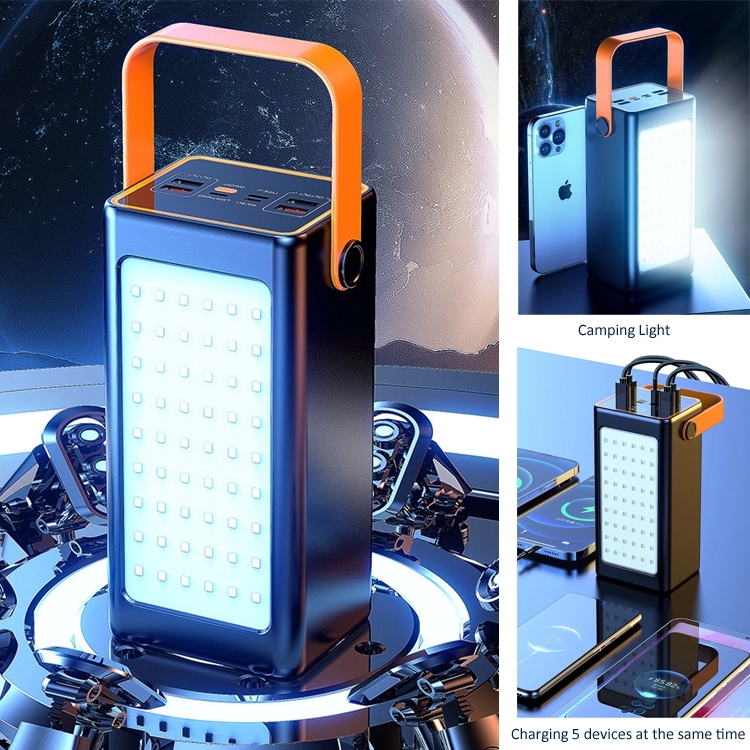 70000mAh 66W Super Fast Charging Camping Lamp Power Bank 4