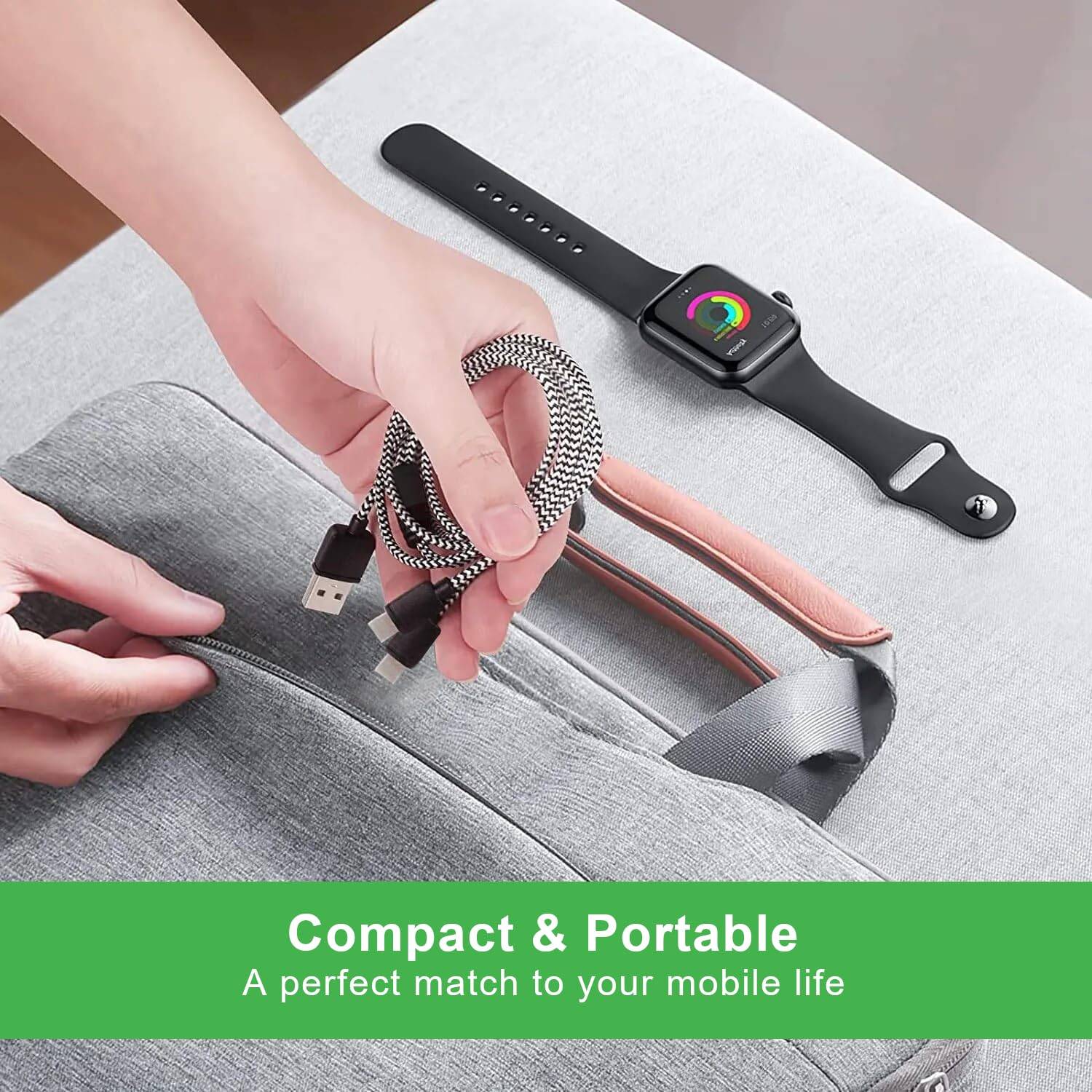 Magnetic 4-in-1 Charging Cable for Phone & Watch 6