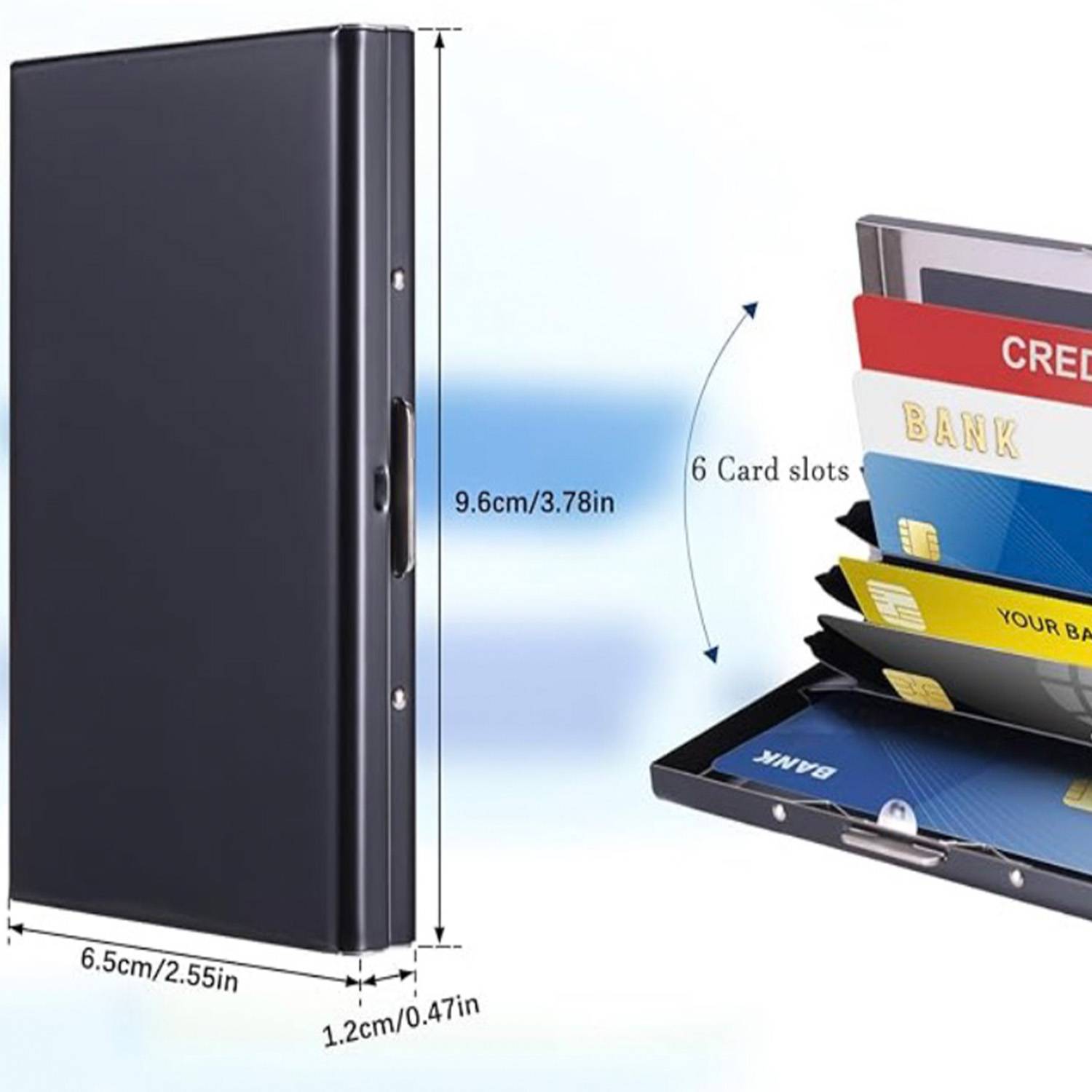 Aluminum RFID blocking credit card holder 2