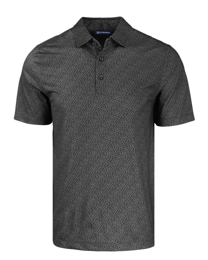 Pike Eco Pebble Print Stretch Recycled Mens Polo