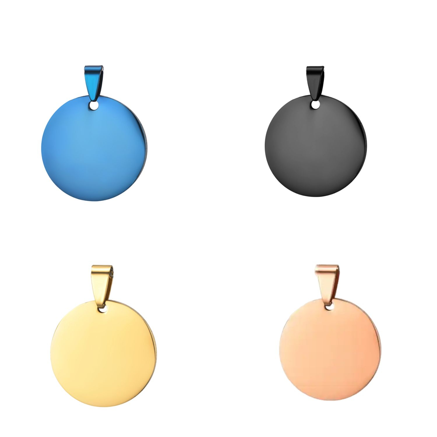 Round Design Stainless Steel Pet Tag 3