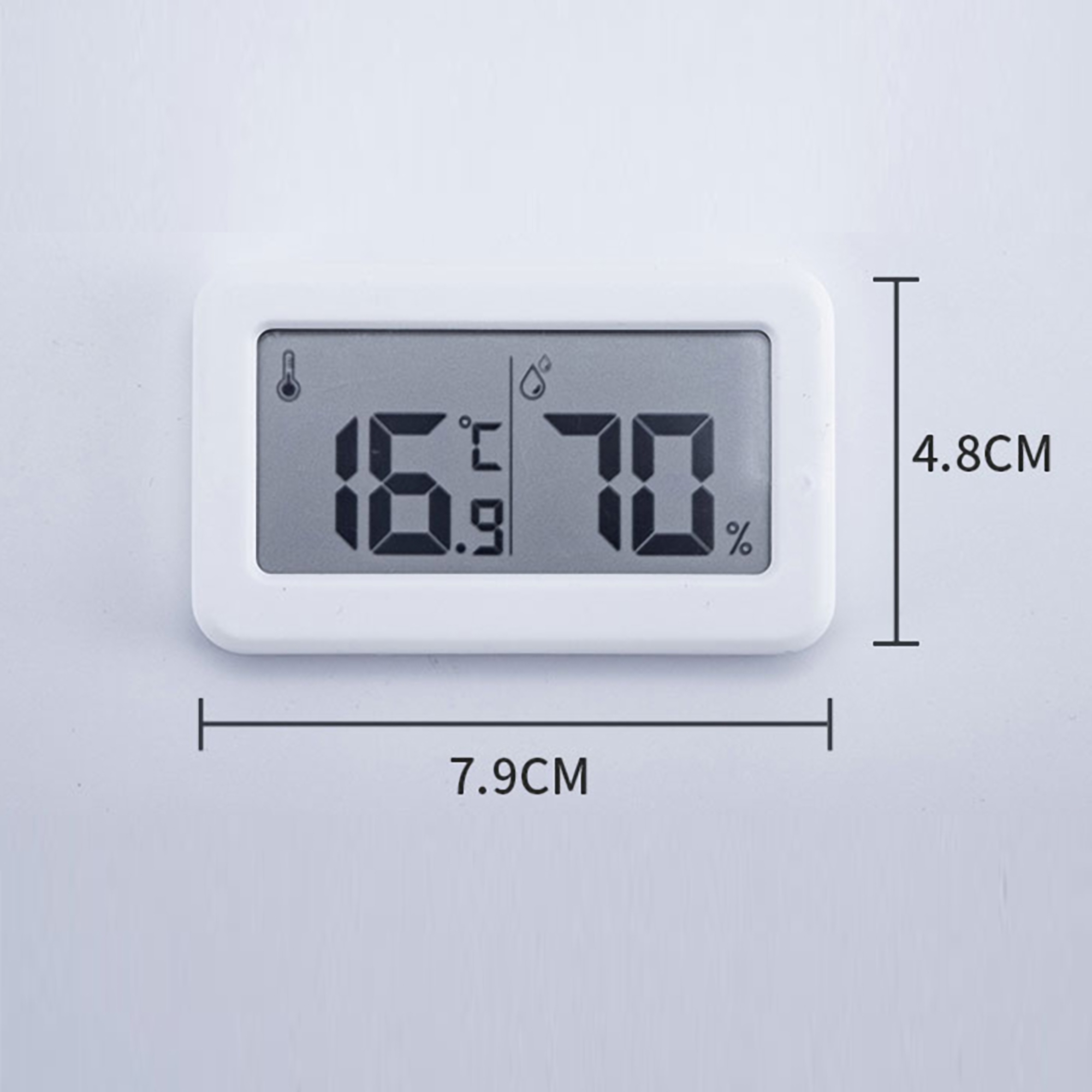 Single Button Digital Hygrometer w/Thermometer 4