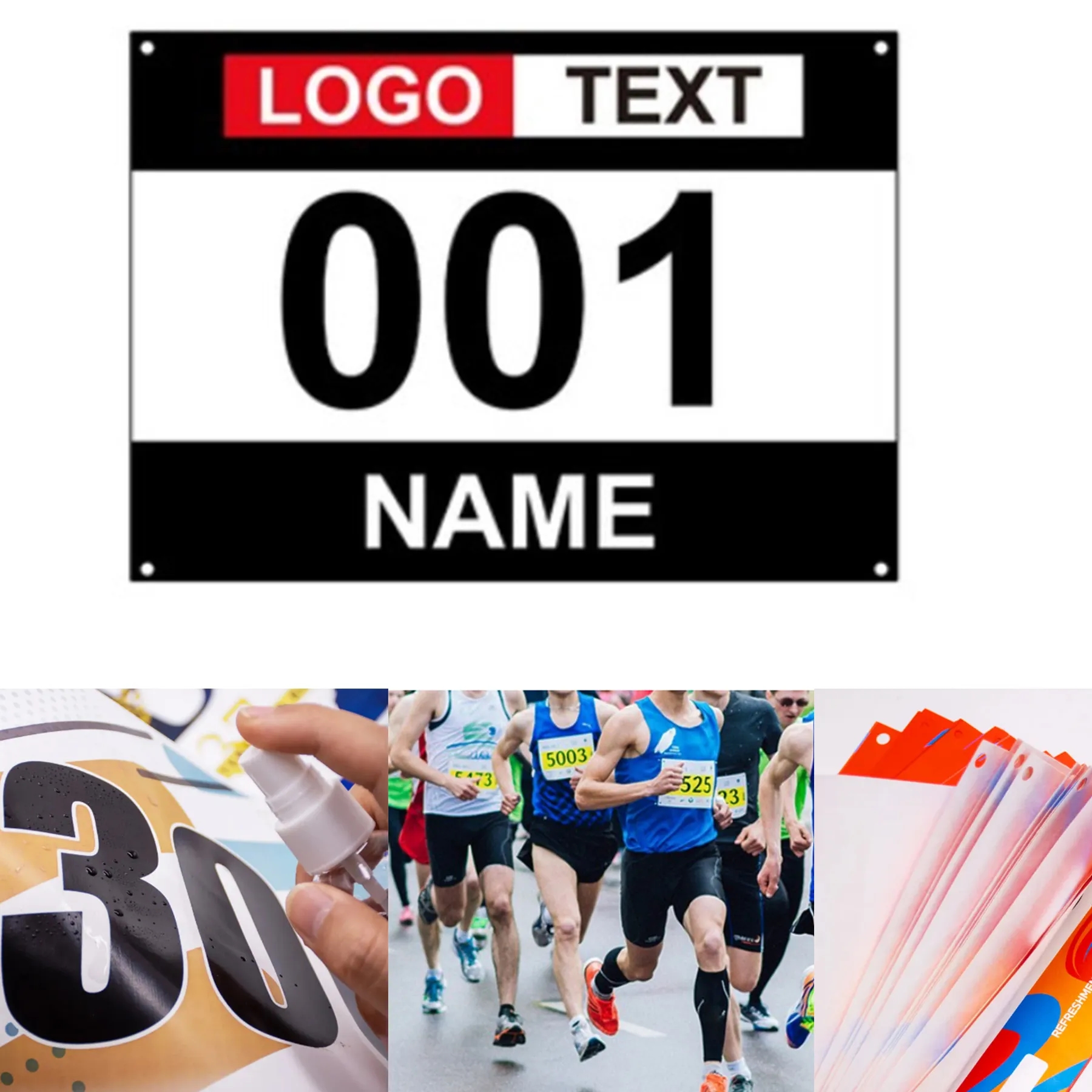 Marathon Race Bib Numbers Waterproof Tyvek Paper 3
