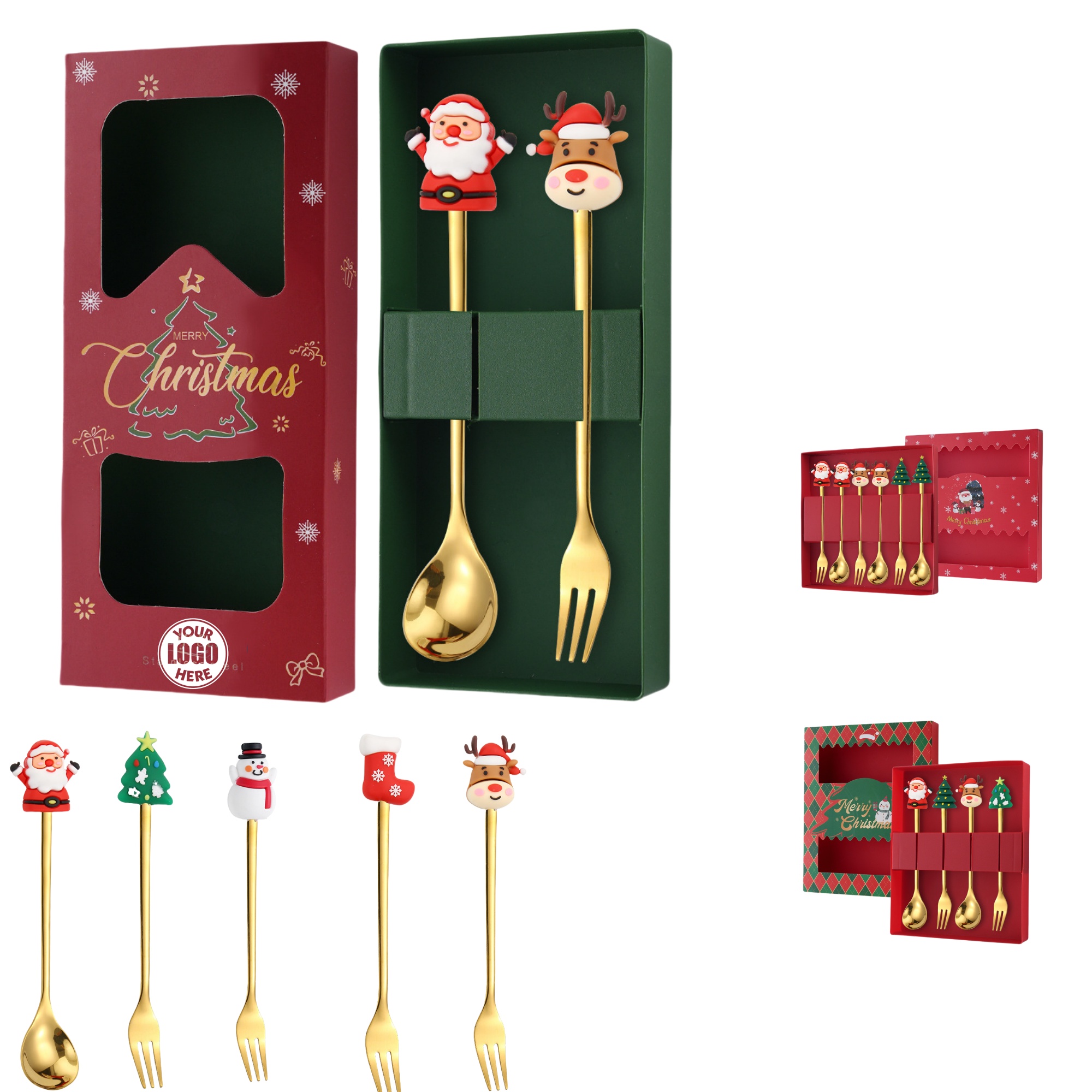 Xmas Spoon and Fork Set 2