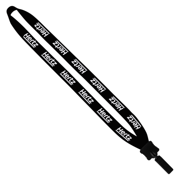 3/4" Cotton Lanyard with Plastic Clamshell & Bulldog Clip 38