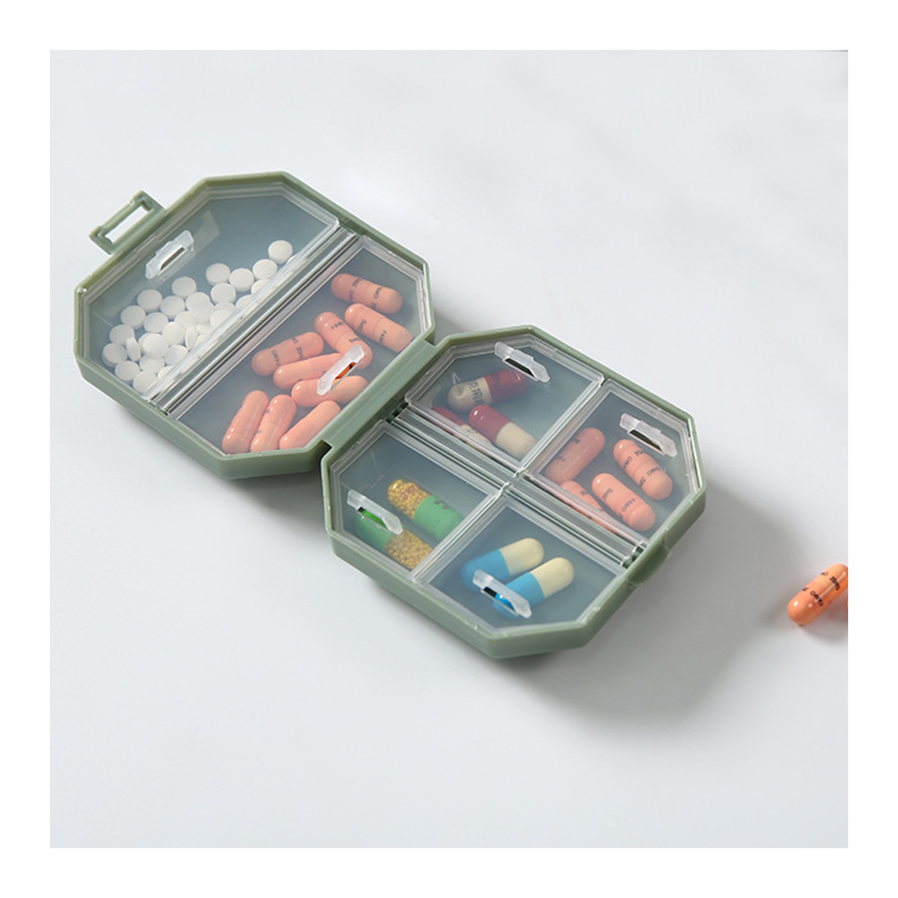 6 Compartments Portable Travel Pill Box 2
