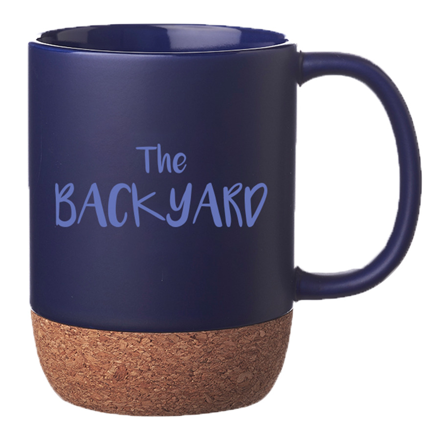 15 oz. Matte Cork Bottom Ceramic Mug