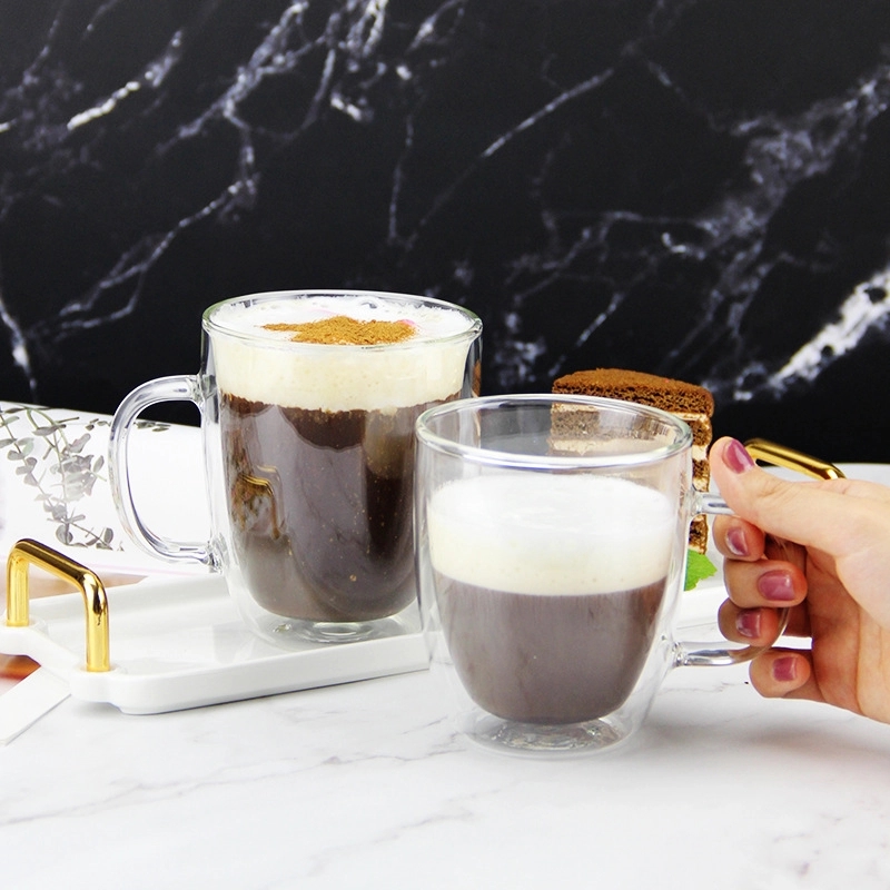 13.5 oz Double Layer Glasses Coffee Mugs Milk Cups 3