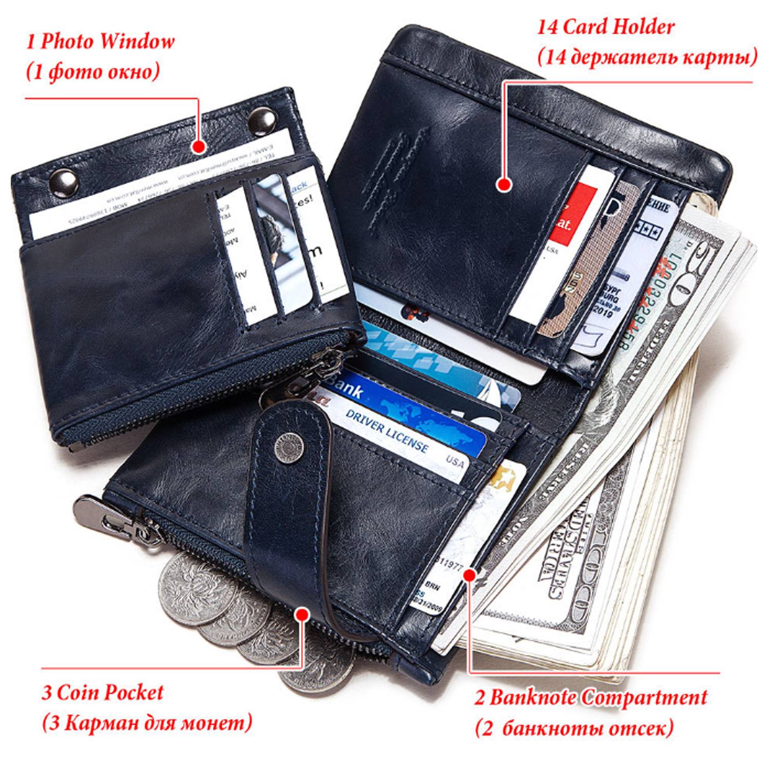 RFID Wallet Anti-Theft Purse 5